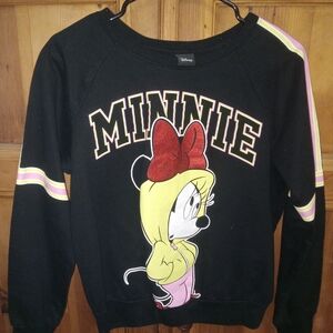 Minnie Mouse Black Sweater Size M 7-9